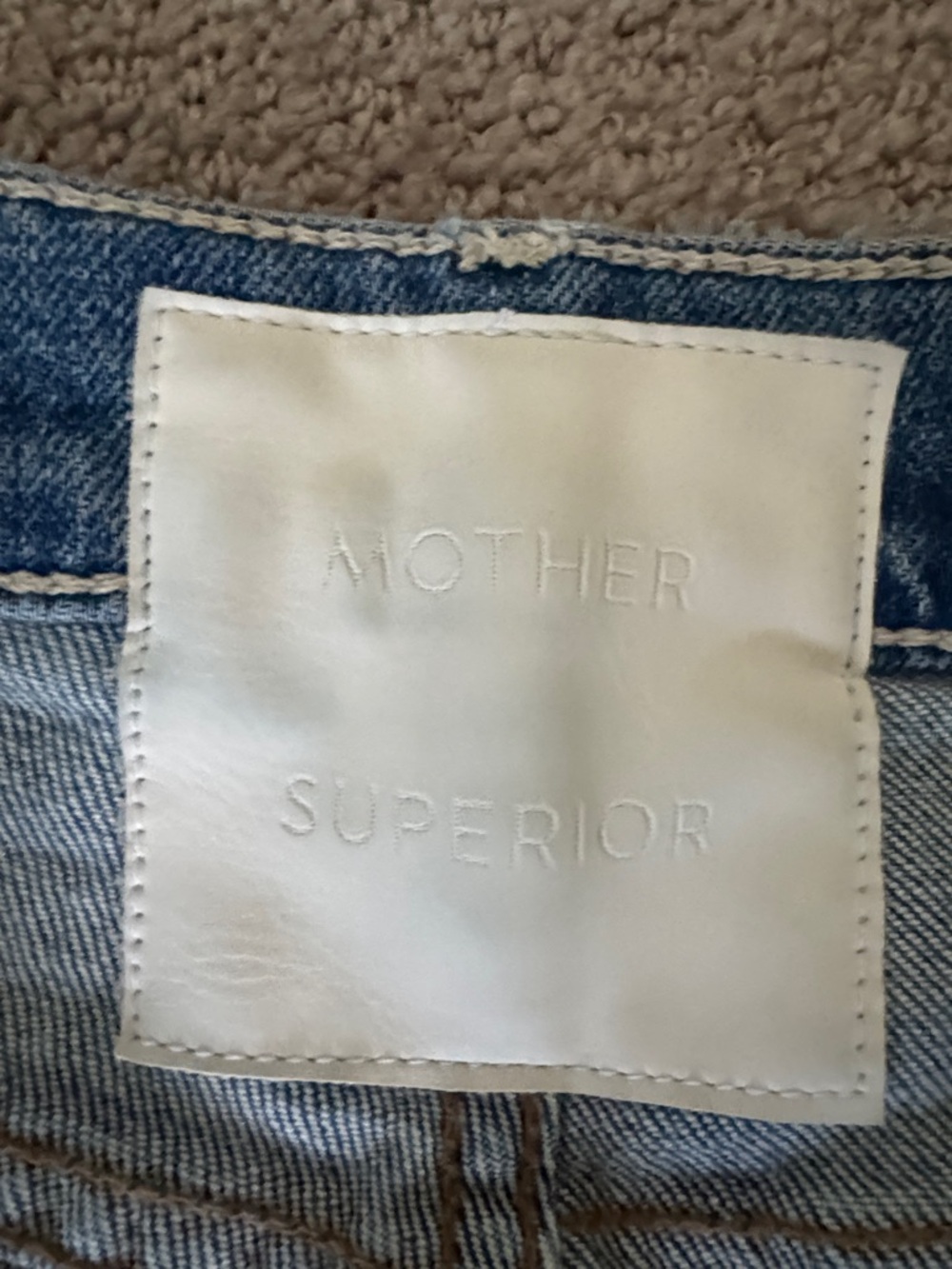 MOTHER Distressed Wide-Leg Jeans - Blue - Picture 5 of 6